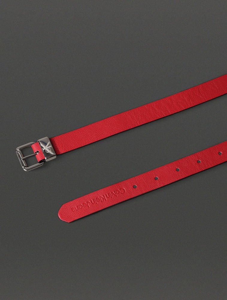 Cinto Feminino Passante Metal Calvin Klein Jeans - Vermelho Vermelho 2
