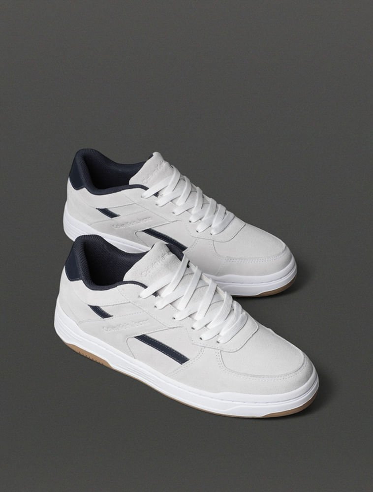 Tênis Masculino Court Camurça Layers Calvin Klein Jeans - Off White Off White 2