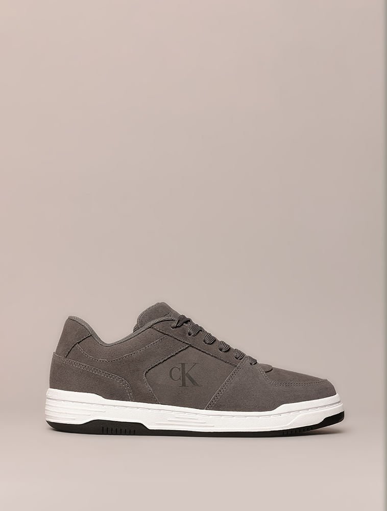 Tênis Masculino Court Camurça Calvin Klein Jeans - Chumbo
