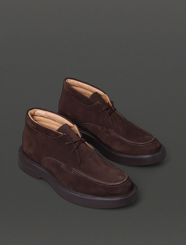 Sapato Masculino Cano Médio Camurça Calvin Klein - Cafe Café 2