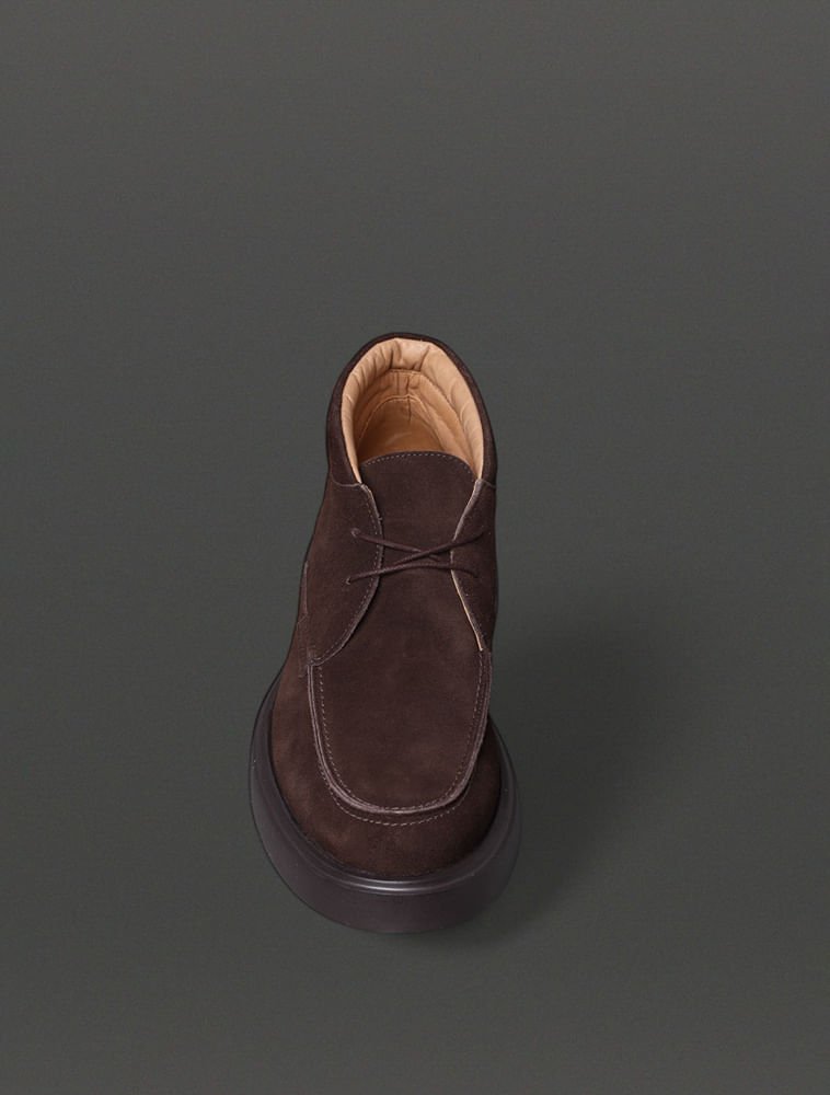 Sapato Masculino Cano Médio Camurça Calvin Klein - Cafe Café 3