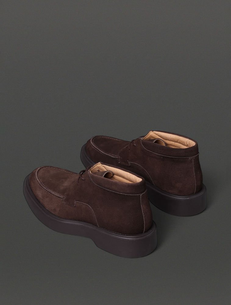 Sapato Masculino Cano Médio Camurça Calvin Klein - Cafe Café 4