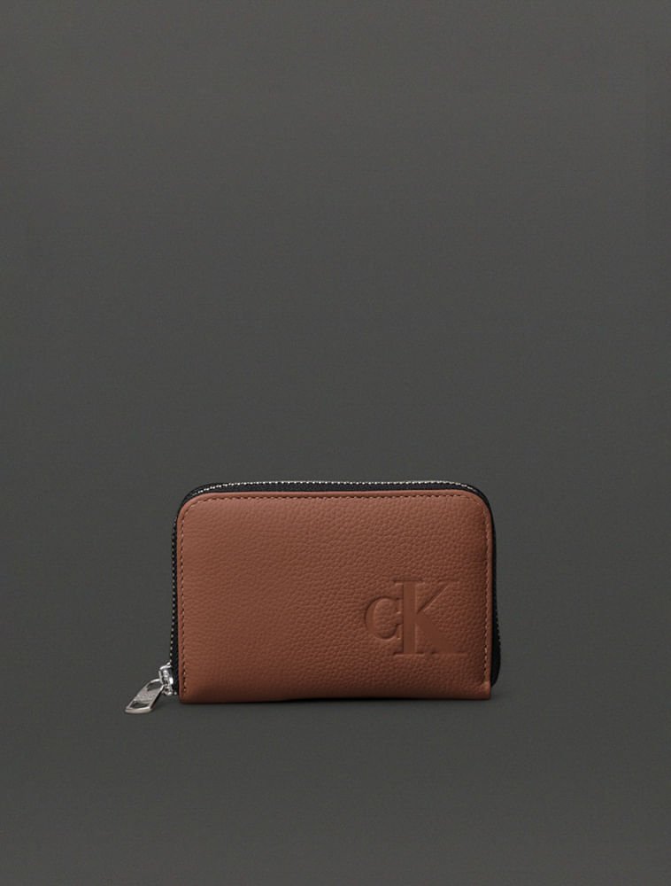 Carteira Feminina Pequena Queima Calvin Klein Jeans - Havana