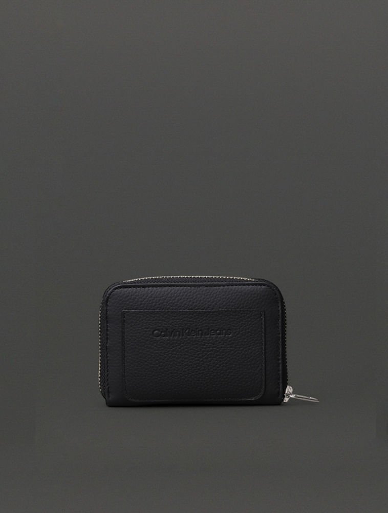 Carteira Feminina Pequena Queima Calvin Klein Jeans - Preto Preto 2