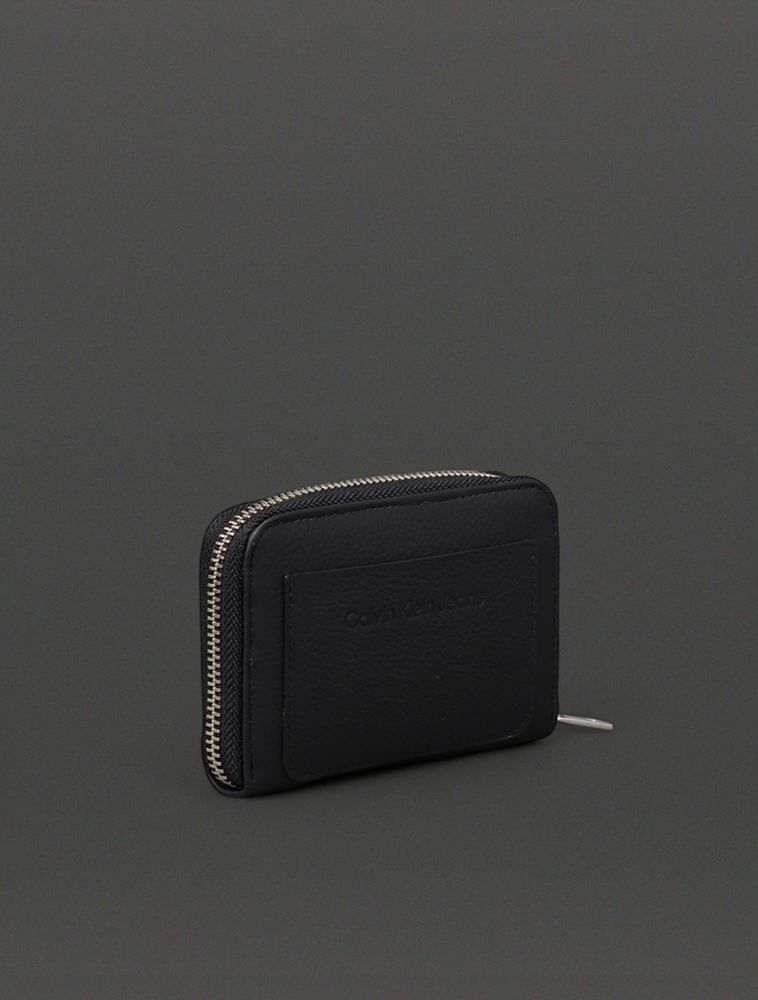 Carteira Feminina Pequena Queima Calvin Klein Jeans - Preto Preto 3