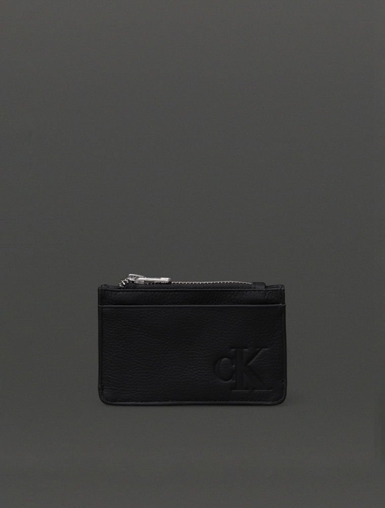 Porta Cartão Feminino Zíper Calvin Klein Jeans - Preto