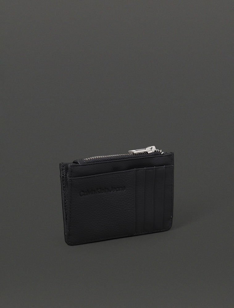 Porta Cartão Feminino Zíper Calvin Klein Jeans - Preto Preto 2