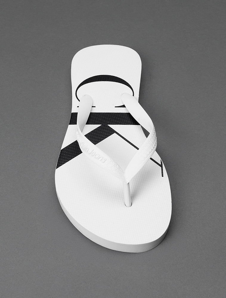 Chinelo Menina Logo Corrido Calvin Klein Jeans - Branco 2 Branco 3