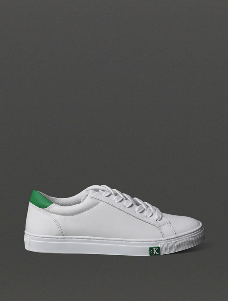 Tênis Feminino Project New Basic Calvin Klein Jeans - Branco/Verde Médio