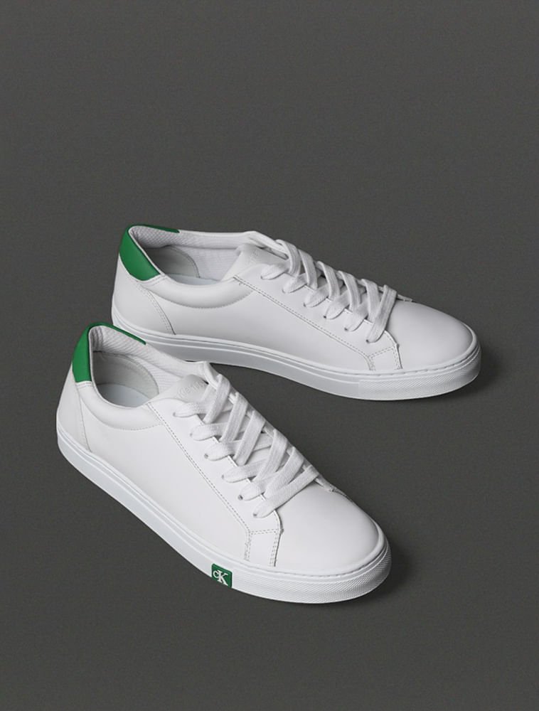 Tênis Feminino Project New Basic Calvin Klein Jeans - Branco/Verde Médio Branco/Verde 2