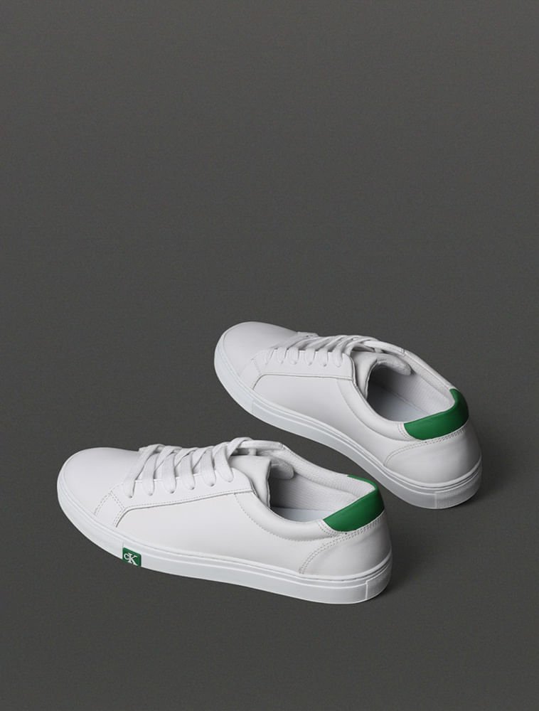 Tênis Feminino Project New Basic Calvin Klein Jeans - Branco/Verde Médio Branco/Verde 3