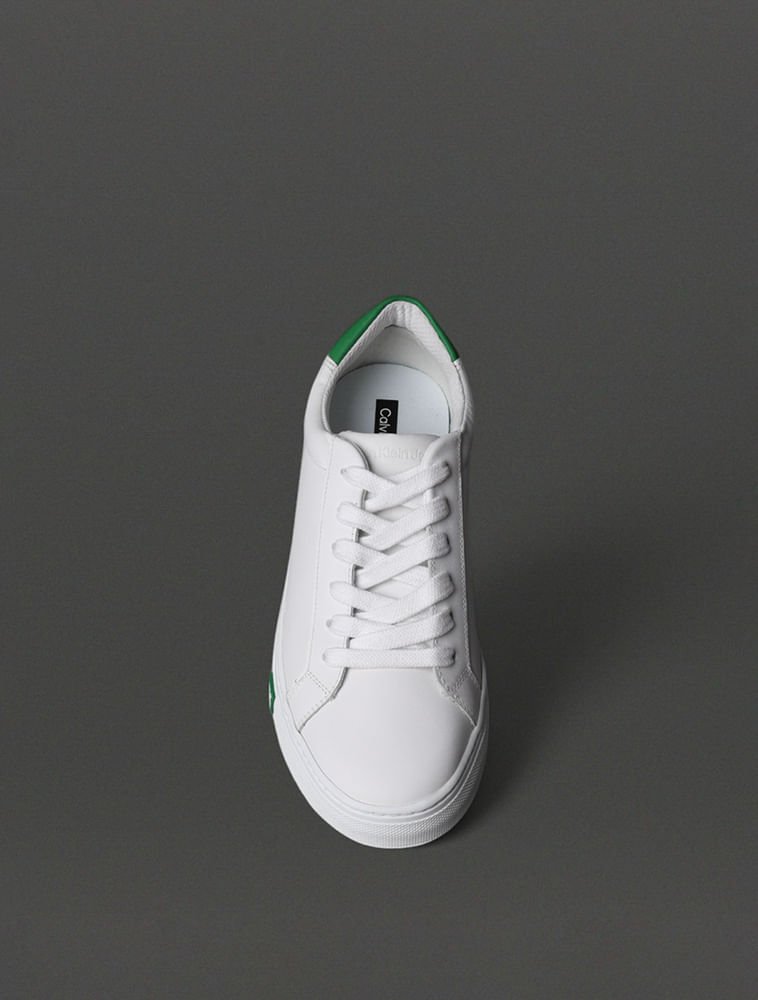 Tênis Feminino Project New Basic Calvin Klein Jeans - Branco/Verde Médio Branco/Verde 4