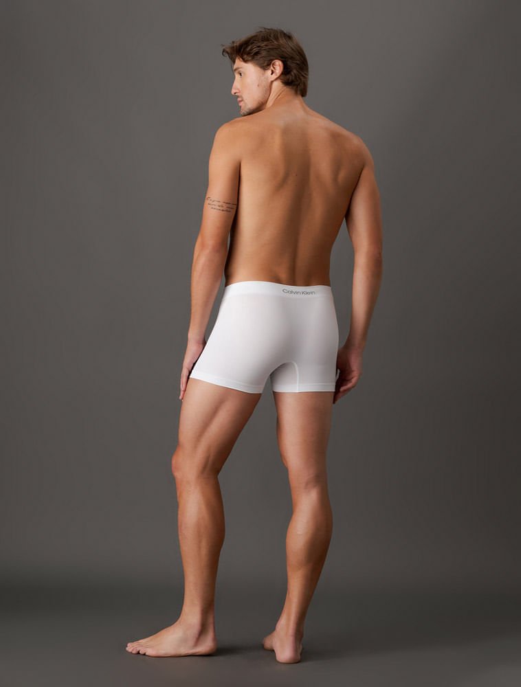 Kit 3 Cuecas Trunk Seamless Flamê Calvin Klein Underwear - Branco, Cinza, Preto Cinza 2
