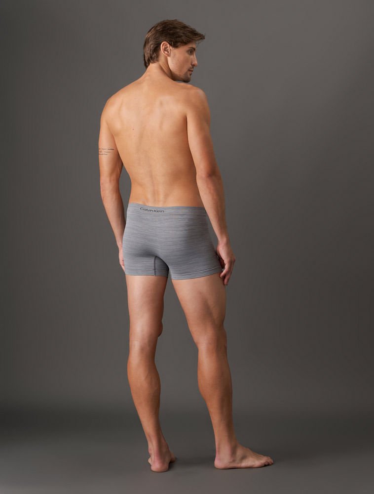 Kit 3 Cuecas Trunk Seamless Flamê Calvin Klein Underwear - Branco, Cinza, Preto Cinza 5