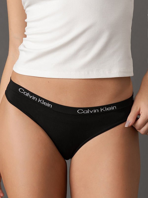 Kit 2 Calcinhas Tangas Microfibra Seamless Calvin Klein Underwear - Branco 7