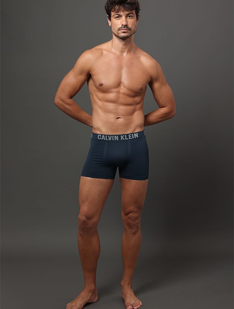 Kit 2 Cuecas Trunk Sem Costura Calvin Klein Underwear - Marinho Com Azul Claro Azul Marinho/Azul Claro 6