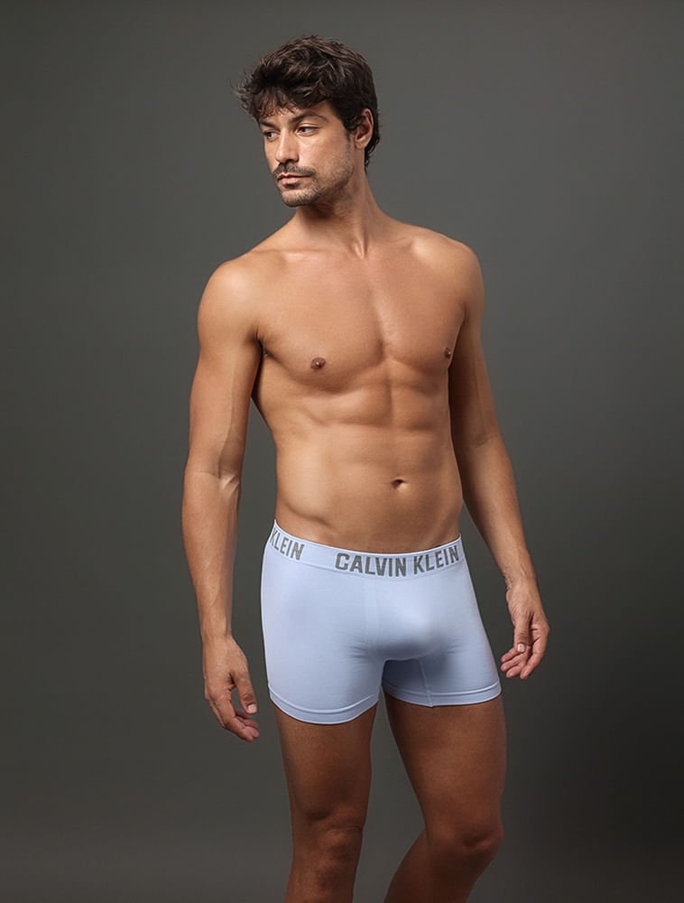 Kit 2 Cuecas Trunk Sem Costura Calvin Klein Underwear - Marinho Com Azul Claro