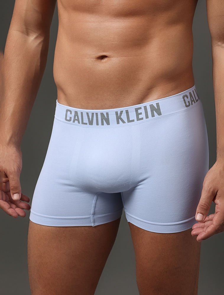 Kit 2 Cuecas Trunk Sem Costura Calvin Klein Underwear - Marinho Com Azul Claro Azul Marinho/Azul Claro 4