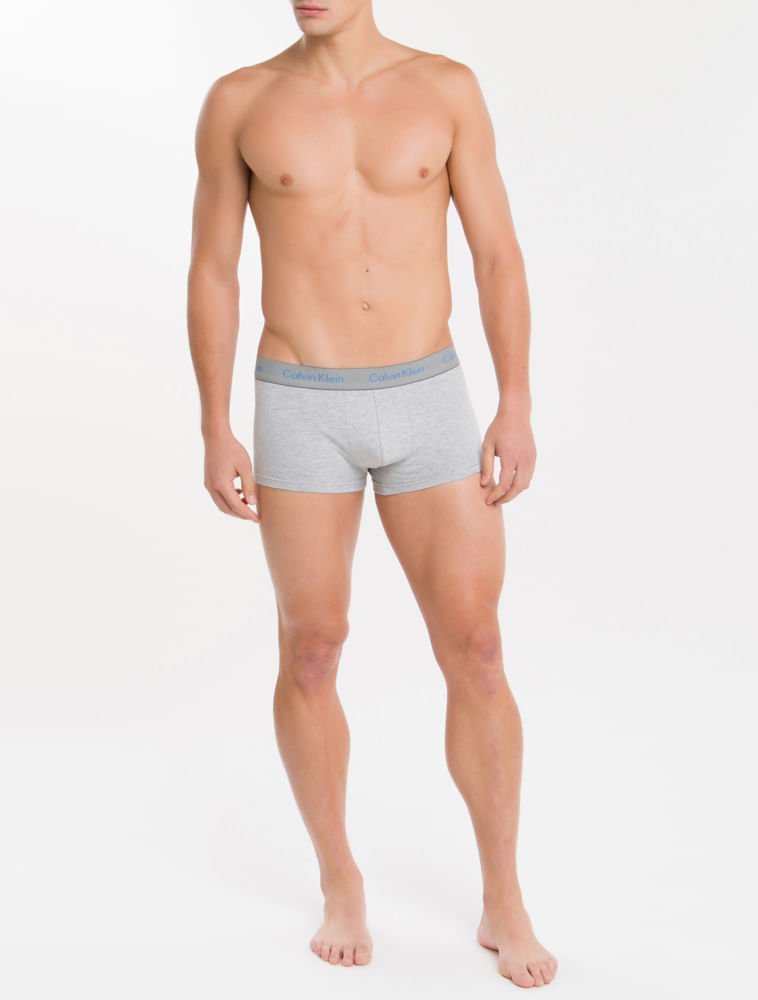 Kit 4 Cuecas Trunk Classic Cintura Baixa Com Elastano Calvin Klein Underwear - Branco + Preto + Mescla Branco/Preto/Mescla 8
