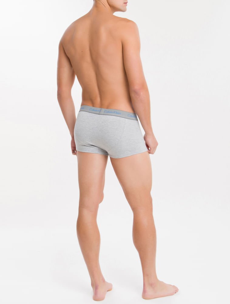 Kit 4 Cuecas Trunk Classic Cintura Baixa Com Elastano Calvin Klein Underwear - Branco + Preto + Mescla Branco/Preto/Mescla 9