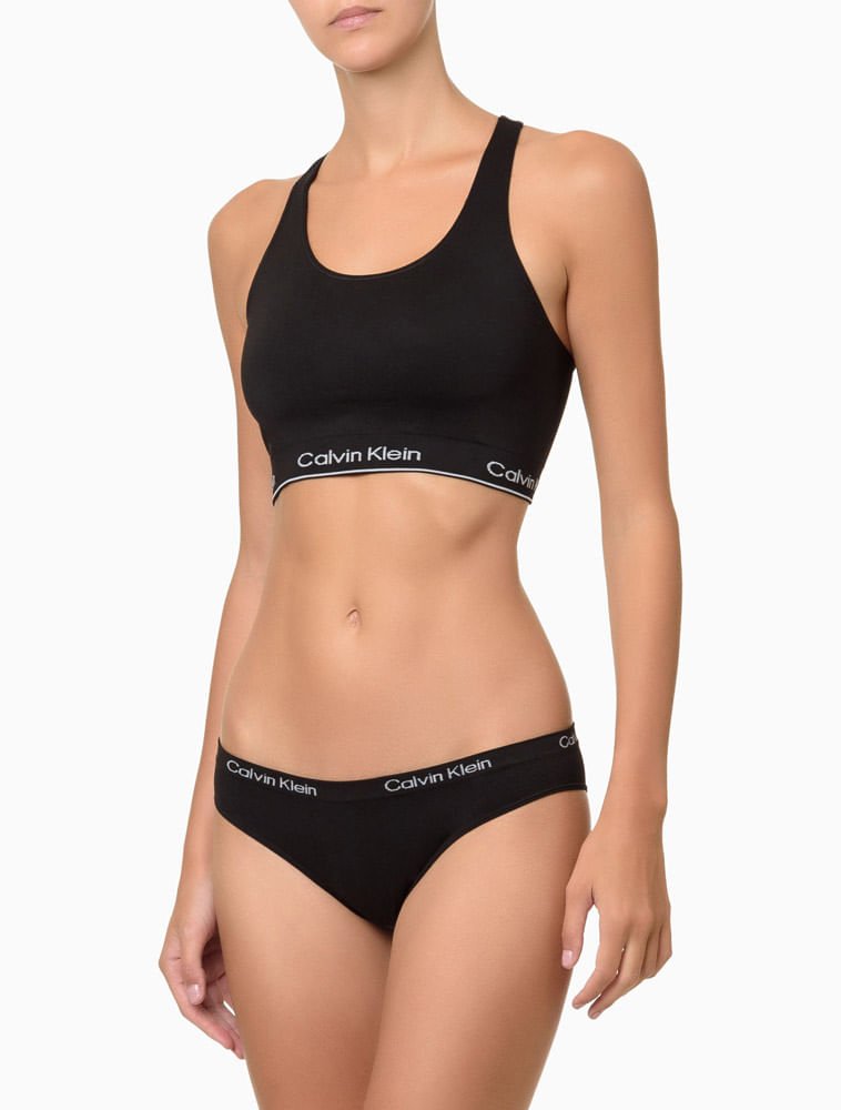 Kit 2 Calcinhas Tangas Microfibra Seamless Calvin Klein Underwear -