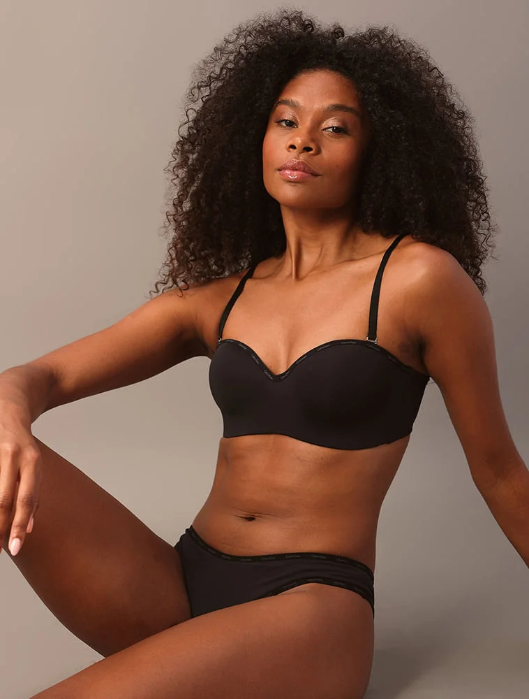 Calcinha Tanga Soft Micrologo Calvin Klein Underwear - Preto Preto 5