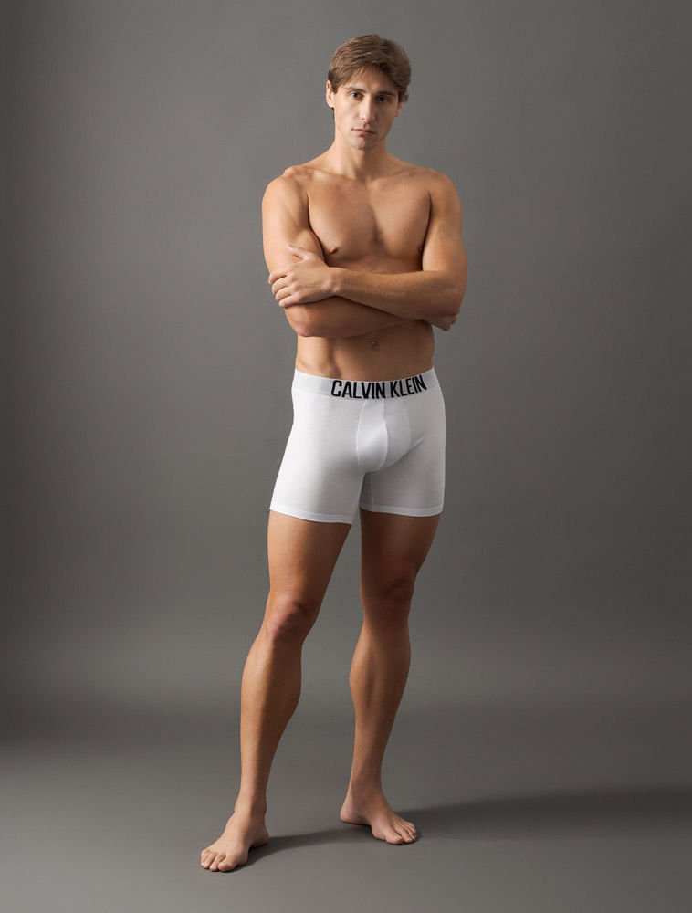 Kit 2 Cuecas Boxer Cotton Intense Power Calvin Klein Underwear - Branco/Branco Branco 3