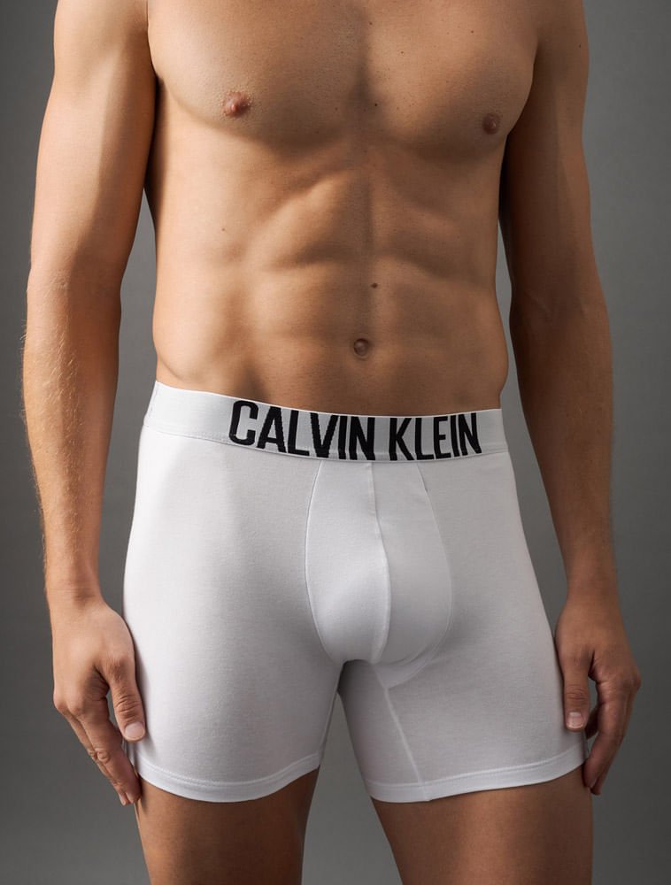 Kit 2 Cuecas Boxer Cotton Intense Power Calvin Klein Underwear - Branco/Branco Branco 4