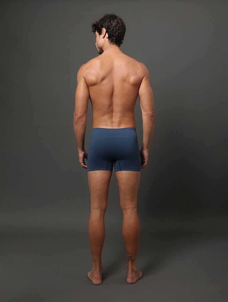 Cueca Trunk Modern Logo Seamless Calvin Klein Underwear - Azul Escuro Azul 3