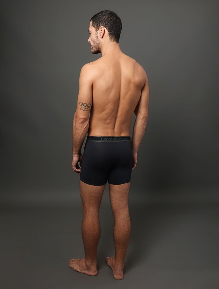 Cueca Boxer Modal Tonal Calvin Klein Underwear - Preto Preto 2