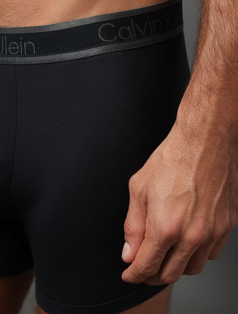 Cueca Boxer Modal Tonal Calvin Klein Underwear - Preto Preto 4