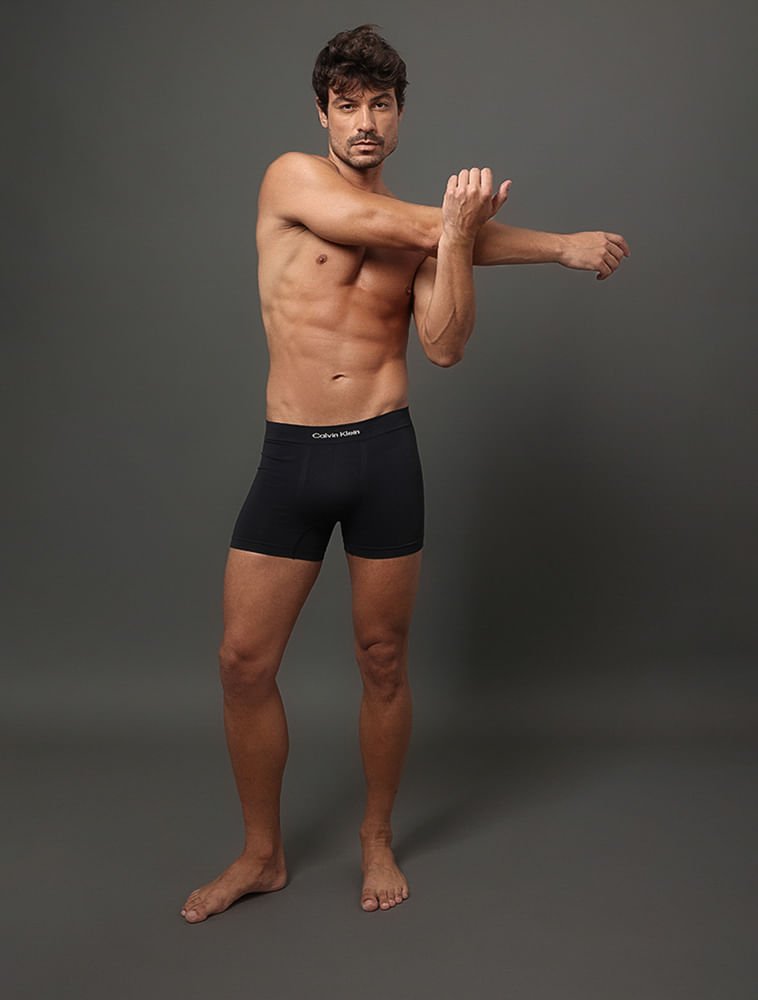 Cueca Trunk Modern Logo Seamless Calvin Klein Underwear - Preto Preto 5