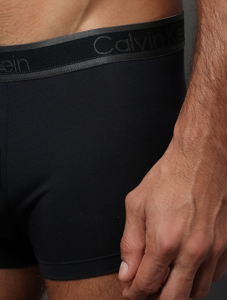Cueca Trunk Modal Tonal Calvin Klein Underwear - Preto Preto 4