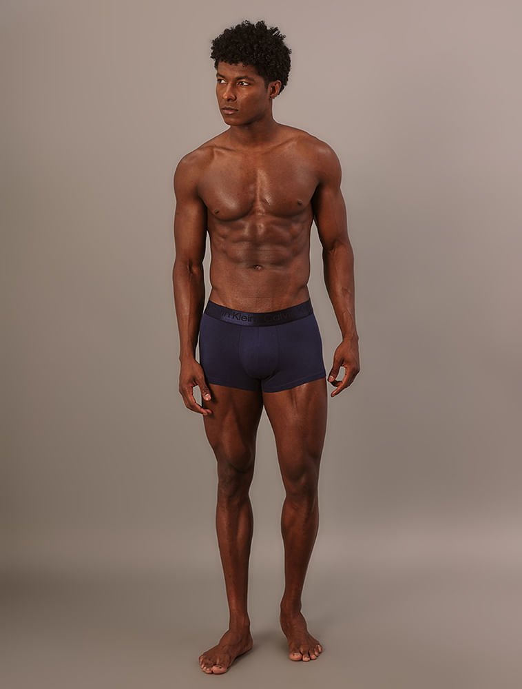 Cueca Low Rise Trunk Pima Cotton Calvin Klein Underwear - Marinho