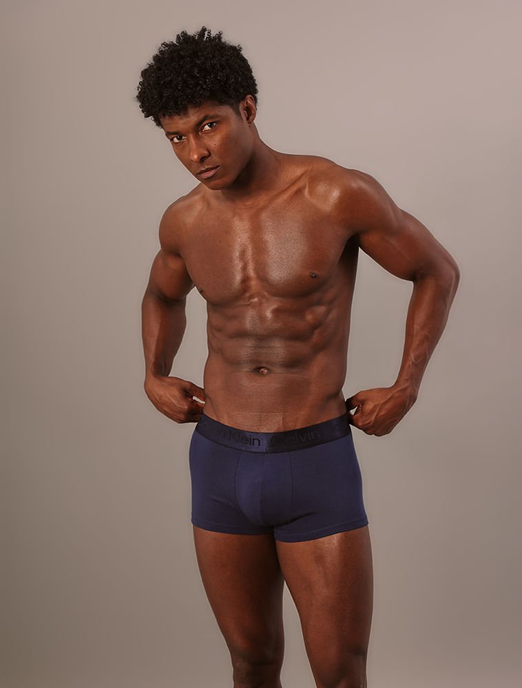 Cueca Low Rise Trunk Pima Cotton Calvin Klein Underwear - Marinho Azul 2