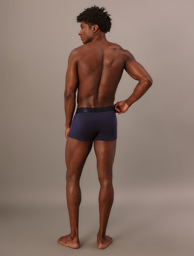 Cueca Low Rise Trunk Pima Cotton Calvin Klein Underwear - Marinho Azul 4