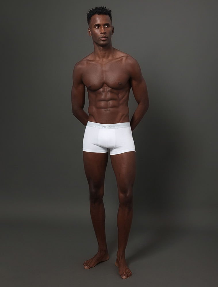 Low Rise Trunk Cotton Ck Reveillon - Light Grey Branco 3