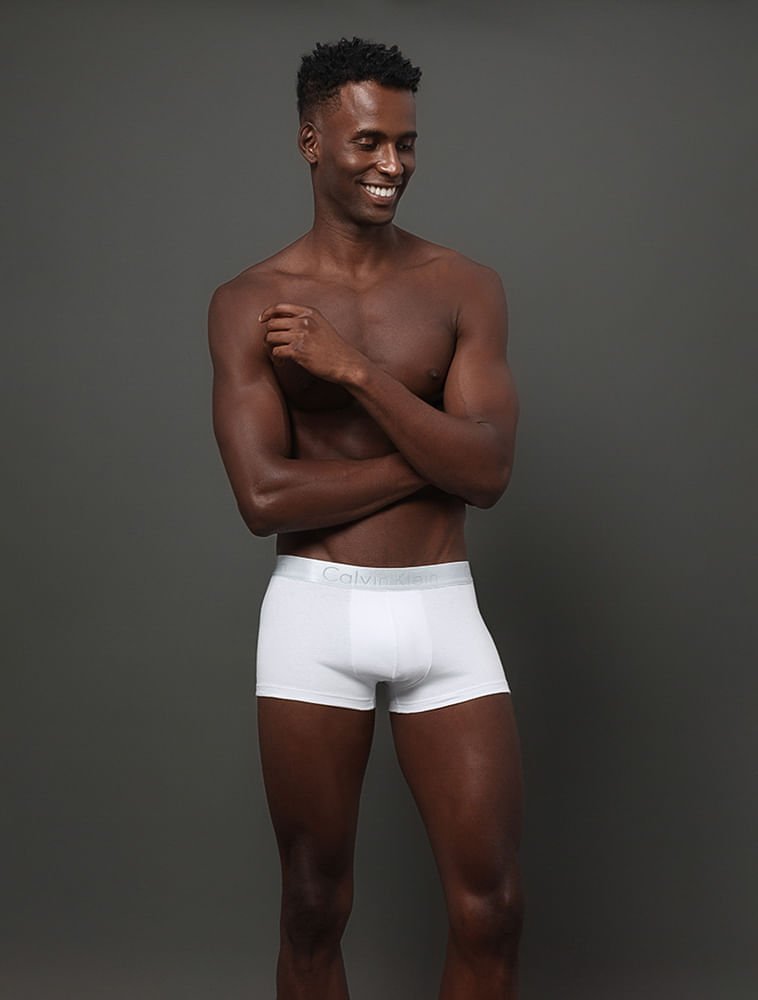 Low Rise Trunk Cotton Ck Reveillon - Light Grey Branco 4