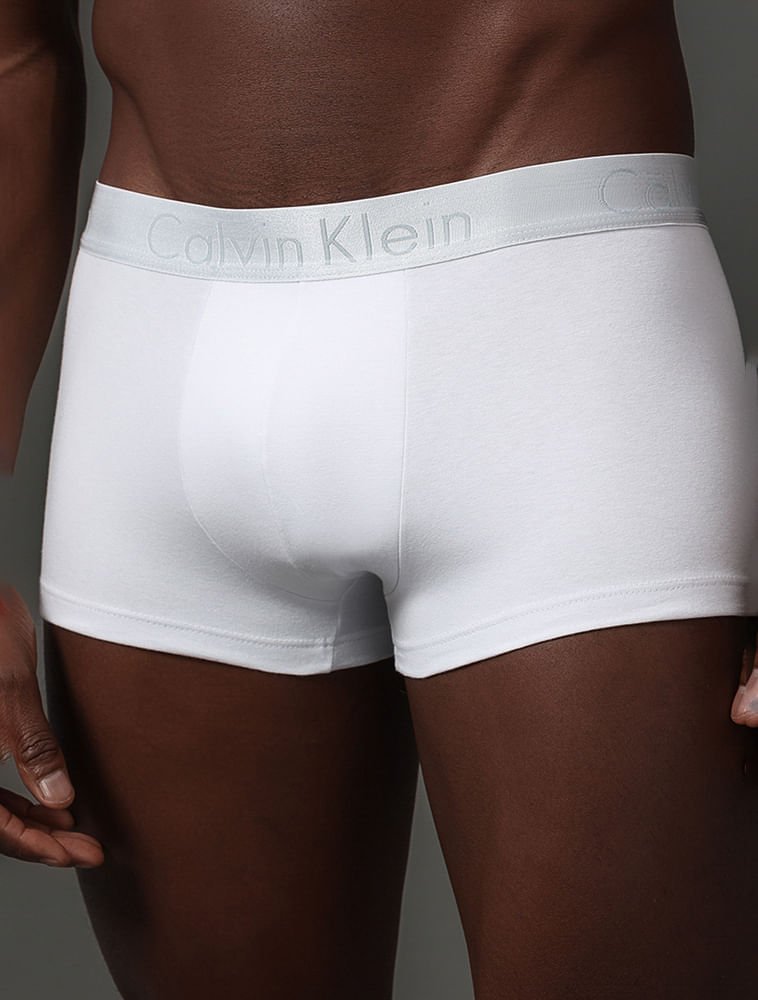 Low Rise Trunk Cotton Ck Reveillon - Light Grey Branco 5