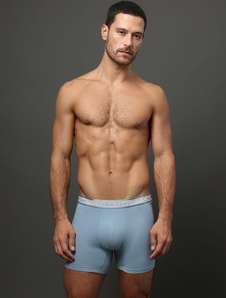 Cueca Boxer Modal Tonal Calvin Klein Underwear - Azul Claro