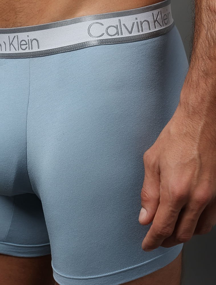 Cueca Boxer Modal Tonal Calvin Klein Underwear - Azul Claro Azul 4