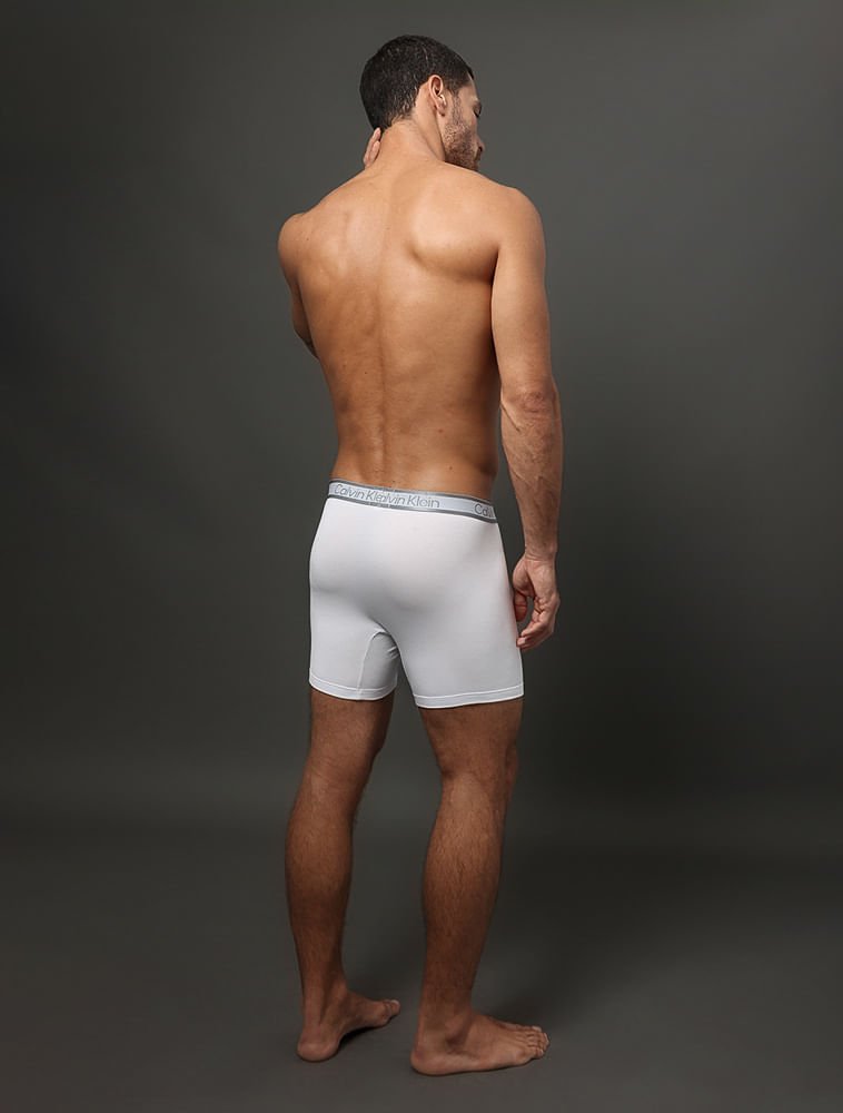 Cueca Boxer Modal Tonal Calvin Klein Underwear - Branco Branco 2