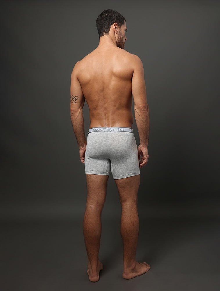 Cueca Boxer Modal Tonal Calvin Klein Underwear - Mescla Cinza 2