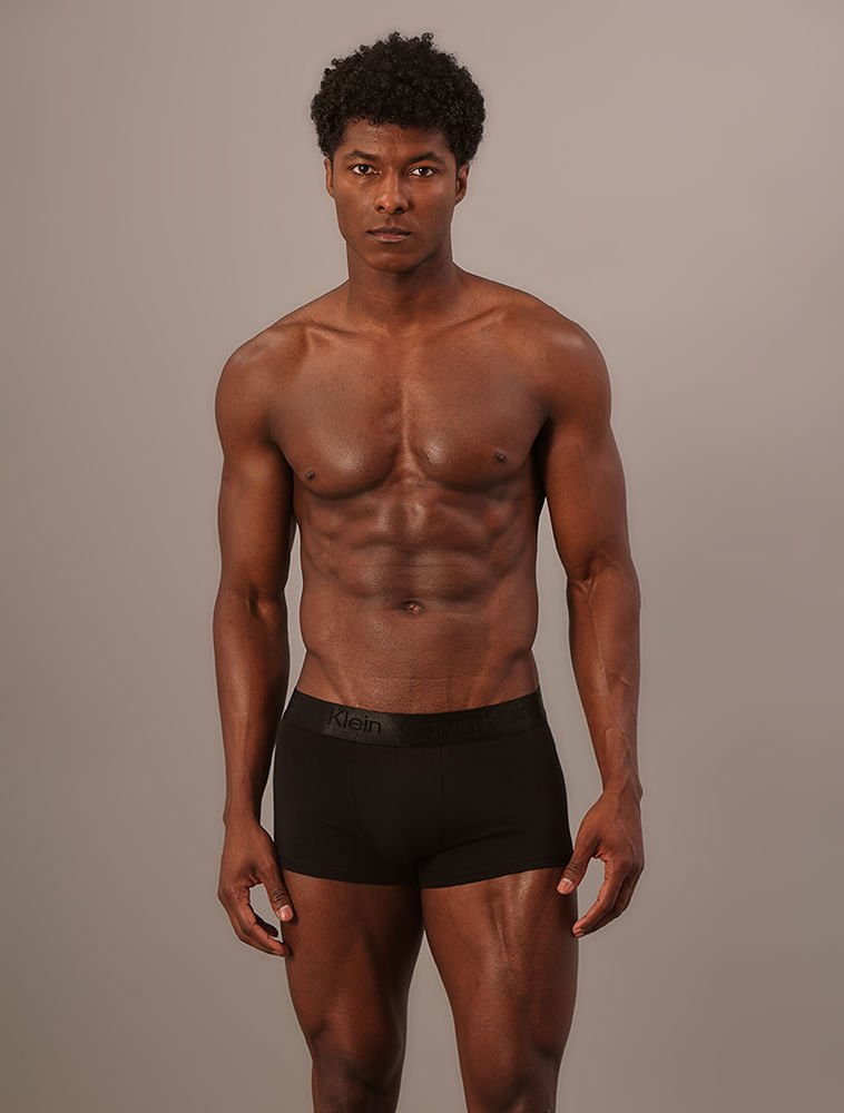 Cueca Low Rise Trunk Pima Cotton Calvin Klein Underwear - Preto Preto 2