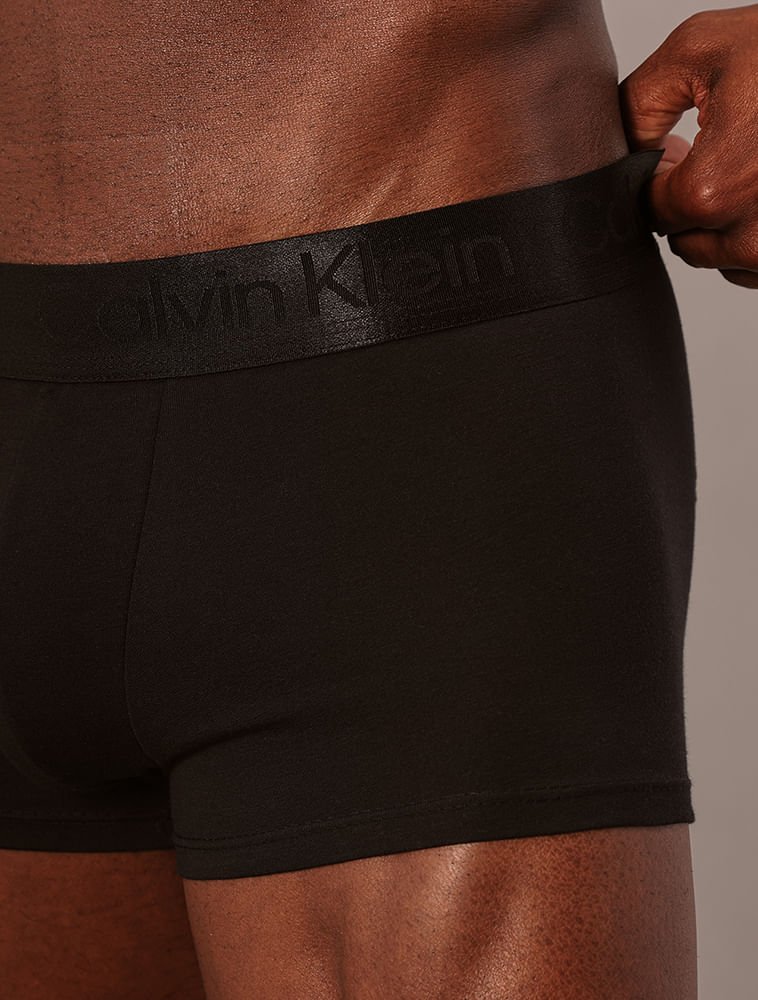 Cueca Low Rise Trunk Pima Cotton Calvin Klein Underwear - Preto Preto 3