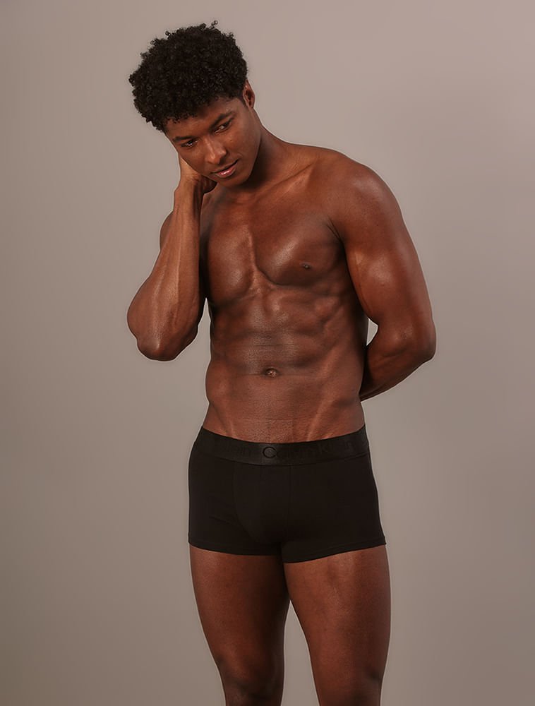 Cueca Low Rise Trunk Pima Cotton Calvin Klein Underwear - Preto Preto 5