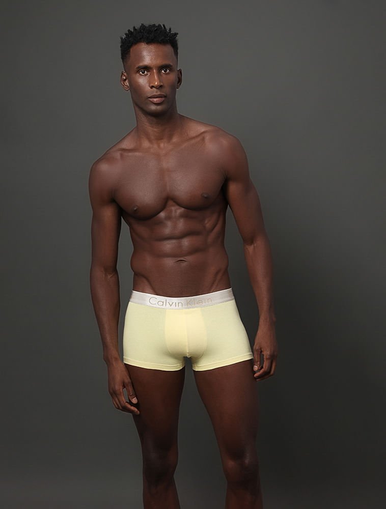 Low Rise Trunk Cotton Ck Reveillon - Amarelo Ouro