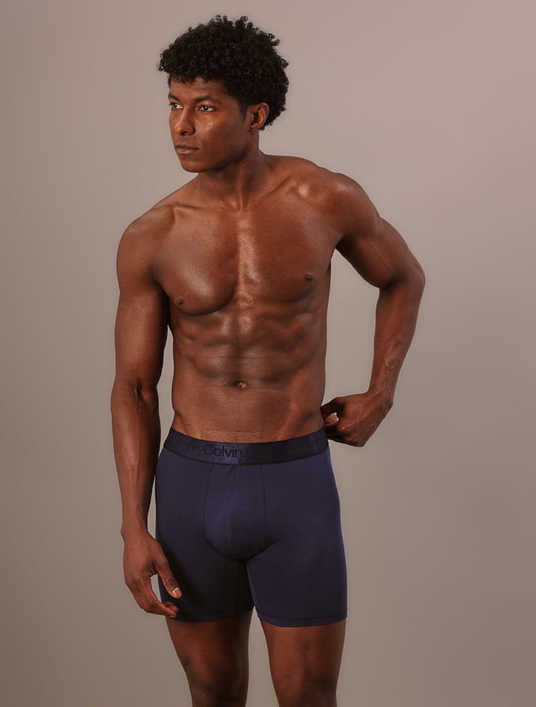 Cueca Boxer Pima Cotton Calvin Klein Underwear - Marinho Azul 2