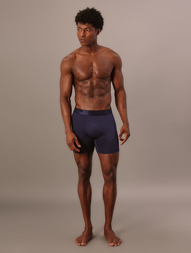 Cueca Boxer Pima Cotton Calvin Klein Underwear - Marinho