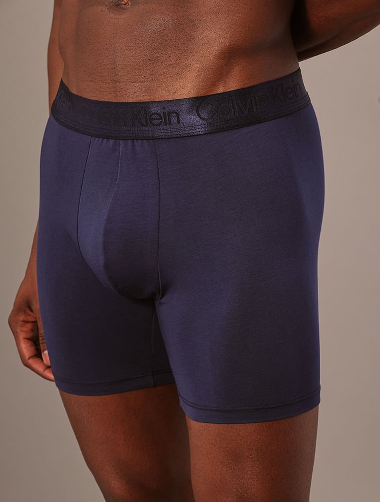Cueca Boxer Pima Cotton Calvin Klein Underwear - Marinho Azul 3